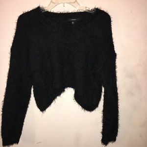 Cropped fur shirt